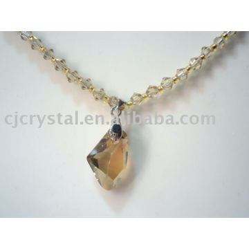 Modische neue Design klar große Glas Kristall Perlen Halsketten
